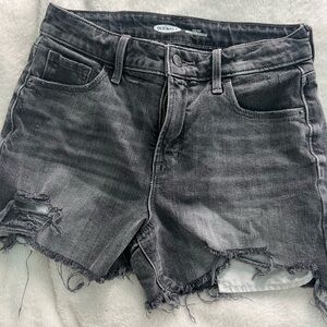 Black High-Rise denim shorts, Old Navy size 0